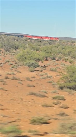 1.4K views · 473 reactions | Overtaking the Ghan the other day. The railway is pretty close to the road in some places and I don't always see trains so this was an opportunity to shadow it for a couple of kilometres. #traveloutbackaust | Travel Outback Australia | Facebook