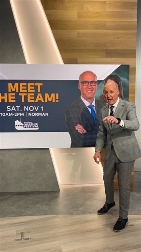 Join David Payne and the News 9 Weather Team at the National Weather Festival in Norman this Saturday, November 1. The team will be there from 10 a.m. to 2 p.m., meeting attendees. We look forward to seeing you there! #News9 #Oklahoma #weather | KWTV - NEWS 9