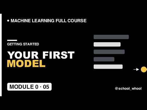 ML From First Principles | M0L5: Train Your First Machine Learning Model in 10 Lines of Python
