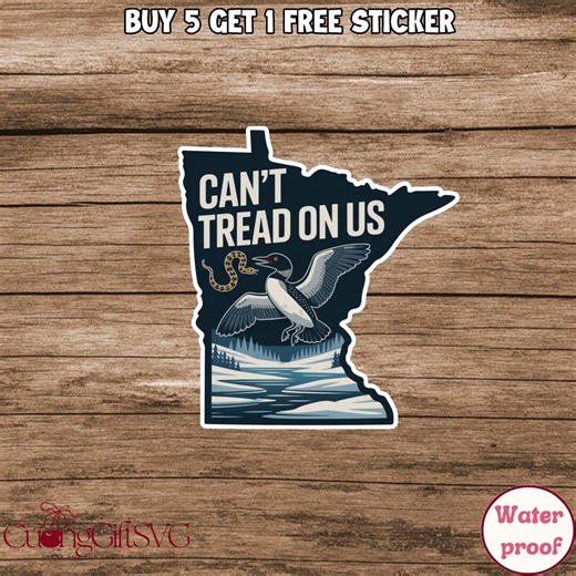 Dont Tread on Us Minnesota Loon Sticker/magnet, MN State Bird Protest Decal, Resistance Laptop Car Vinyl - Etsy