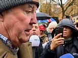 Clarkson's heated exchange with BBC's Victoria Derbyshire at protest