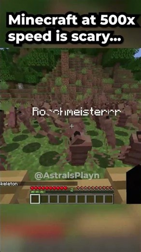 Minecraft at 500x speed is scary 💀