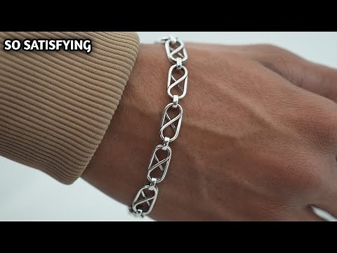 I Made This Silver Chain Bracelet by Hand | Step-by-Step Satisfying Jewelry Making