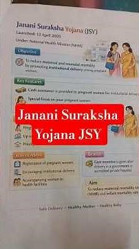 Janani Suraksha Yojana (JSY) Explained in 60 Seconds | Govt Scheme for Pregnant Women