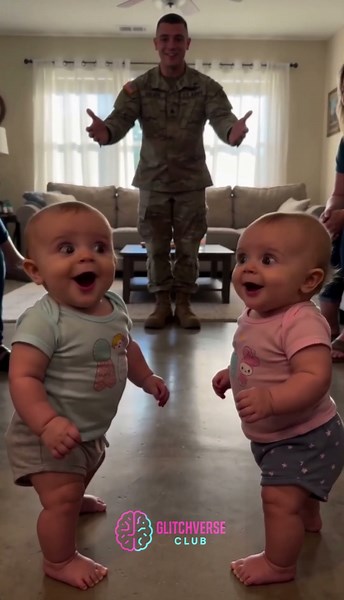 Mom Asked 2 Baby Girls Who Gets Daddy’s First Hug… Then DADA Said “I GOT TWO ARMS” 😭🇺🇸❤️