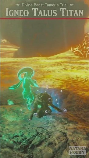 Igneo Talus Titan and My Bad Landing 💀🔥 #zelda #zeldabotw #videogame #funny #crazy #DLC #gaming