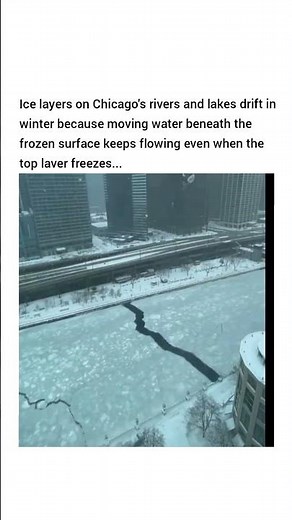 Ice on Chicago’s rivers drifts.