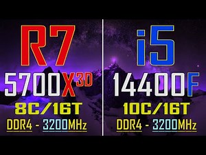 RYZEN 7 5700X3D vs INTEL i5 14400F || PC GAMES TEST ||