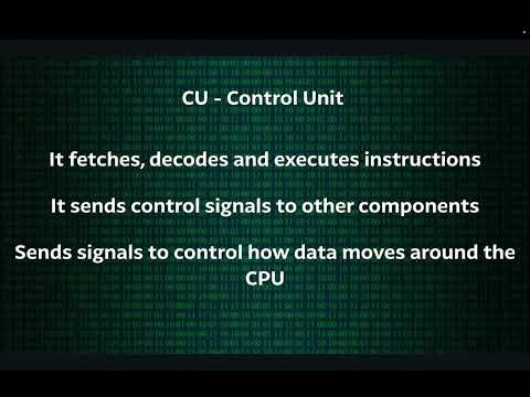 CPU components and their function GCSE OCR Computer Science