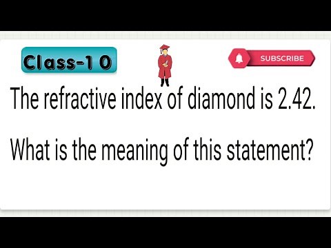 The refractive index of diamond is 2.42. What is the meaning of this statement?