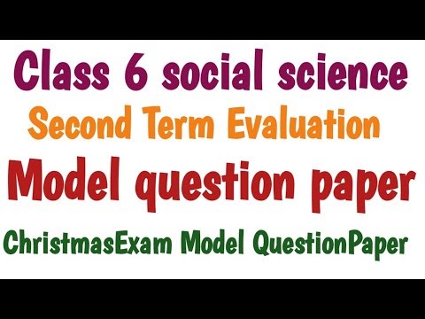 Class 6 SocialScience ChristmasExam model QuestionPaper scert/mid term exam model question paper