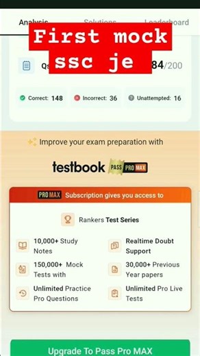 ssc je mock test first.FLT -1 #sscje