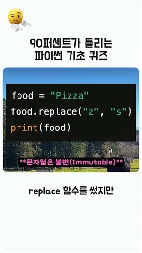90퍼센트가 틀리는파이썬 기초 퀴즈