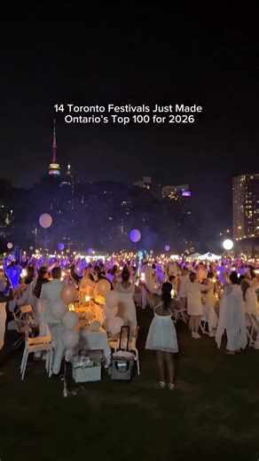 14 Toronto festivals have been named among Ontario’s Top 100 (Filmed in 2024 at Le Diner En Blan) Festivals & Events for 2026, according to Festivals & Events Ontario. From major celebrations like Toronto International Film Festival and the Canadian National Exhibition to summer street festivals across the city, Toronto continues to host some of the biggest events in the province. 📍 Celebrate Toronto Street Festival 📍 Toronto Sketch Comedy Festival 📍 SING! The Toronto Vocal Arts Festival 📍 I