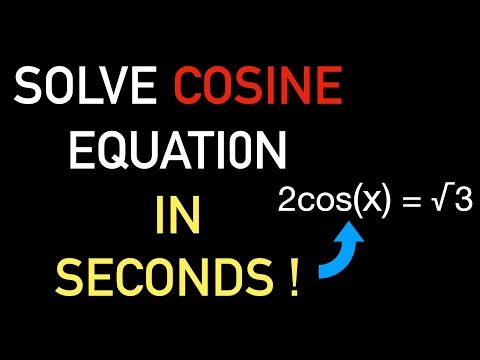 Solve Cosine Equation in SECONDS!‪@MathnotesWithBrian‬
