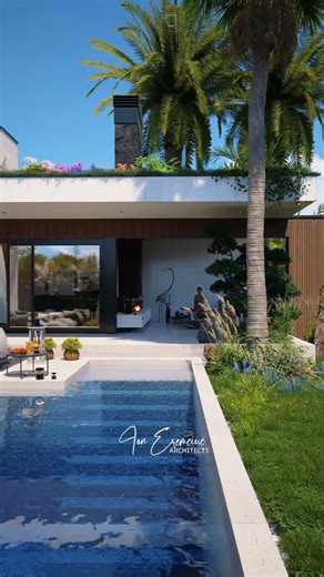 Modern Courtyard Villa with Pool Design