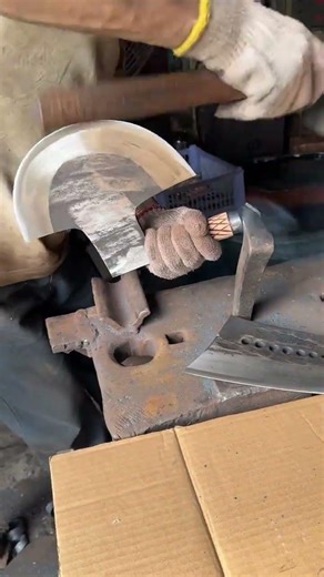 #An old blacksmithing skill#Hand-forged bone-chopping knife