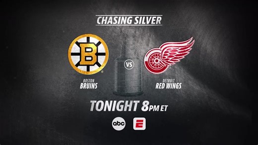 Watch Bruins vs. Red Wings tonight at 8PM on ABC, ESPN