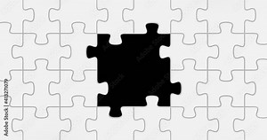 3d jigsaw puzzle complete 4k animation with alpha channel.