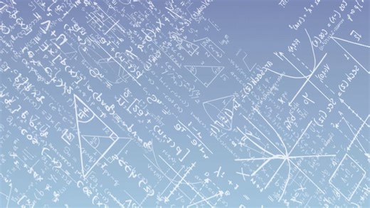 Animation of mathematical data processing on blue background | Premium Stock Video Footage