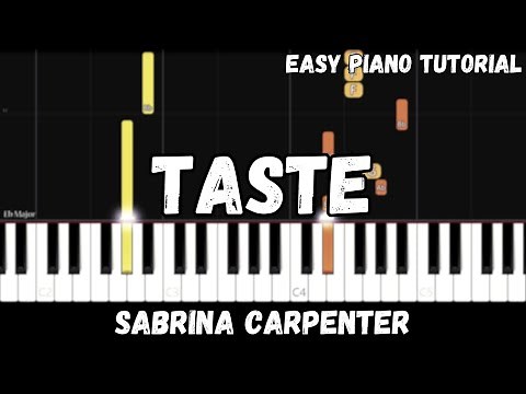 Sabrina Carpenter - Taste (Easy Piano Tutorial)