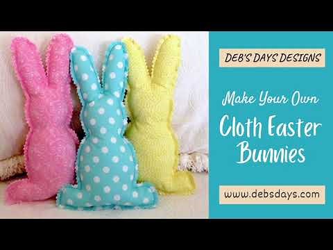 Easy Cloth Stuffed Easter Bunnies : Quick and Easy Holiday Tutorial