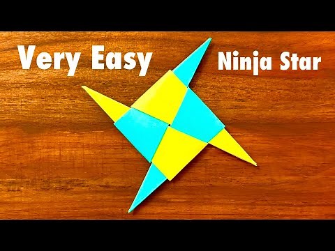 How To Make a Paper Ninja Star ( Shuriken ) Out Of Sticky Note - Origami