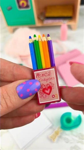 Mini Locker & Miniature School Supplies Opening Satisfying Video ASMR! 🩷✏️ #shorts #mini #asmr