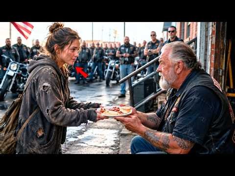 Homeless Girl Brings Breakfast to Old Hells Angels Biker Daily —What 3000 Bikers Did Is Unbelievable