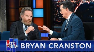 Bryan Cranston tells the nearly-tragic story of directing an episode of “The Office,” and shares a sip of his Dos Hombres mezcal with our host. Stick around for another segment with the star of the new film, “Jerry and Marge Go Large,” which premieres this Friday on Paramount . | The Late Show with Stephen Colbert