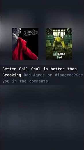 Better Call Saul is better than Breaking Bad #bettercallsaul #breakingbad