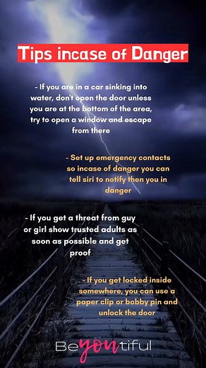 Tips incase of Danger #lifetips #lifeadvice #adviceforlife #tipsforgirl #tipsforwomen | Beyoutiful