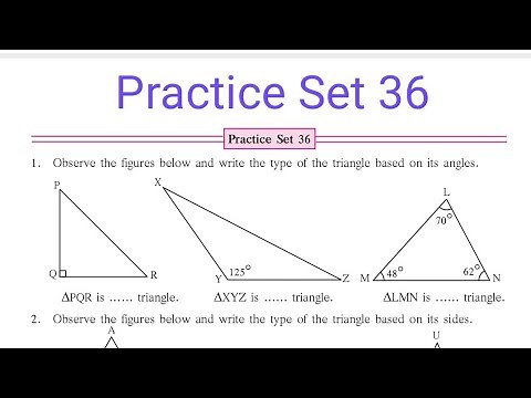 Practice Set 36 | L-15 | Triangles and their Properties | Class 6 maths |