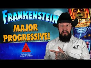 Frankenstein slot machine MAJOR caught on Camera! 😱 Shocking Progressive JACKPOT ⚡️TWO JACKPOTS!