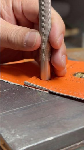 How to install solid copper rivets #leathercraft #leather #handmade