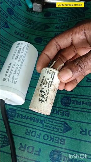 wait for end capacitor 🤔 #capacitor #electrical #ytshorts #shorts