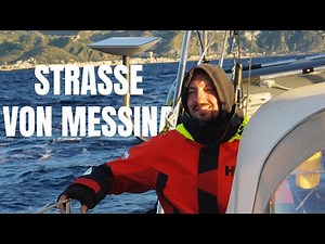 Sailing through the Strait of Messina to Mount Etna