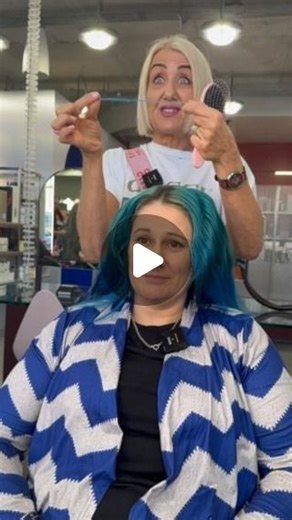 Sharlene Lee | This is a First, Poodle perm that she always wanted to achieve 🙌🏼#perm #perming #perminghair #bleachedhair #bleachhairperm #bluehair... | Instagram