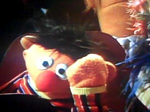 Ernie and Bert at the movies - Tall Hat Lady