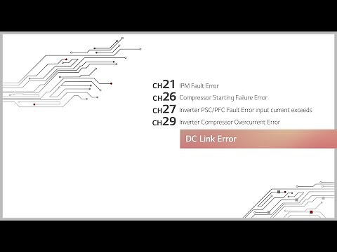 LG HVAC Single Split Trouble Shooting CH21 CH26 CH27 CH29
