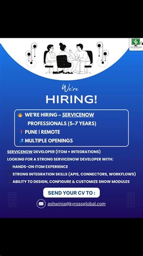 ServiceNow by Veda Technologies on Instagram: "ServiceNow Job Openings 2025 | Freshers & Experienced | Apply Now ! . . . #vedatechnologies vedatechnologies #servicenow #servicenowtraining #vedatechnologieskphb #servicenowadmin #servicenowinterviewquestions #servicenowjobs #servicenowdeveloper #itjobs"