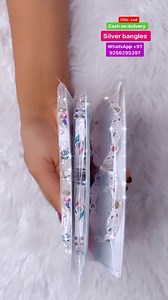 22K views · 6.9K reactions | New designer silver bangles, with 70% discount on instant first order, extra discount on website order for order visit our website link in bio- https://khushbujewellers.com/ Or whatsapp screenshot on:- +91 9256124425 :- silver jewellery :- all india cash on delivery available #silver #bangles #jewellery #somthings#jewellry#aad#reel#box#boxpackin#jewellery#forone#howtodo#short#shorthideo#shortsong #giva | khushbujewellers.com_3 | Facebook