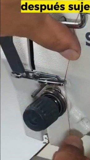 Learn how to thread the Singer 20U tensioner. #sewing #tutorial #tips #sewingmachine #singer