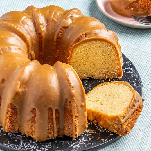 Buttermilk Cake with Caramel Icing