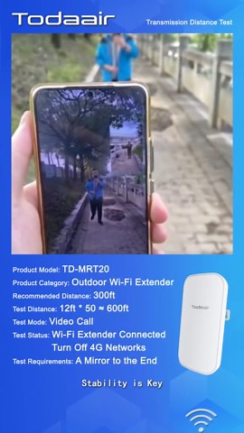 Outdoor WiFi Extender，WiFi Booster | AI Watchdog | Repeater&AP Mode｜IP65 Weatherproof | Up to 1200Mbps Dual Band WiFi Repeater | Covers Up to Least 3440 Sq. ft and 30 Devices