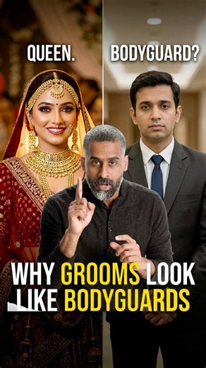 why grooms looks like bodyguards?