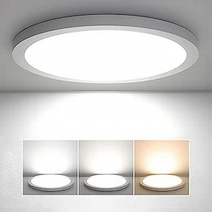 2 Pack 18 Inch Round LED Ceiling Light with Triac Dimming & 3 CCT Options (3000K/4000K/6500K)- 36W Super Slim Flush Mount Panel for Bedroom, Kitchen, Hallway, Garage & Office