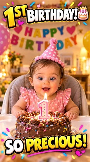Baby's FIRST Birthday Cake Moment 🎂 So Precious!