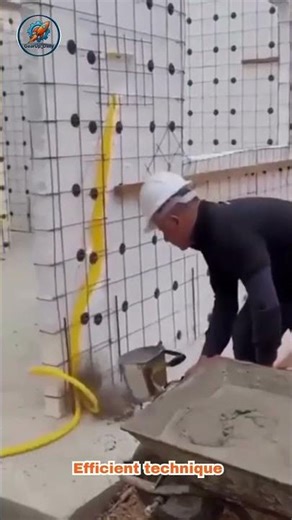 Cement Spraying Machine in Action – Fast Wall Plastering!