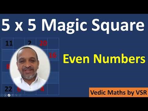 5x5 Magic Square - Even Numbers